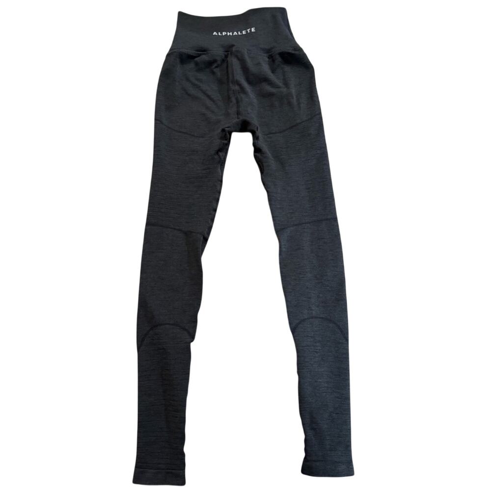 Alphalete High Compression Mid Rise Pump Charcoal Active Leggings, Women’s XS - Picture 8 of 8